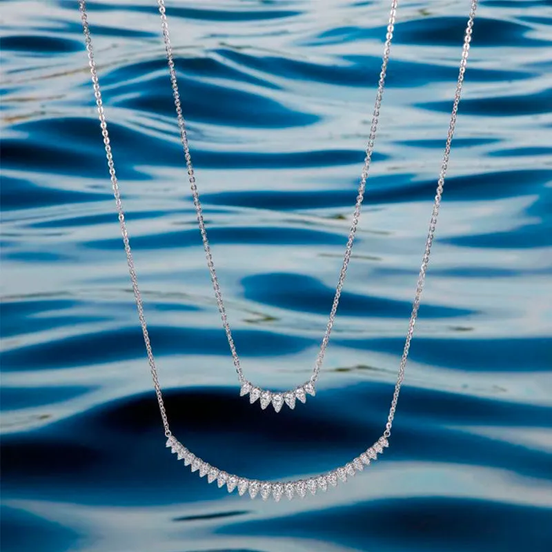 HEARTS ON FIRE AERIAL LUNAR ECLIPSE 18CT WHITE GOLD SMALL DIAMOND NECKLACE