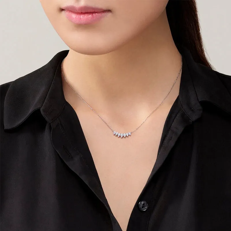 HEARTS ON FIRE AERIAL LUNAR ECLIPSE 18CT WHITE GOLD SMALL DIAMOND NECKLACE