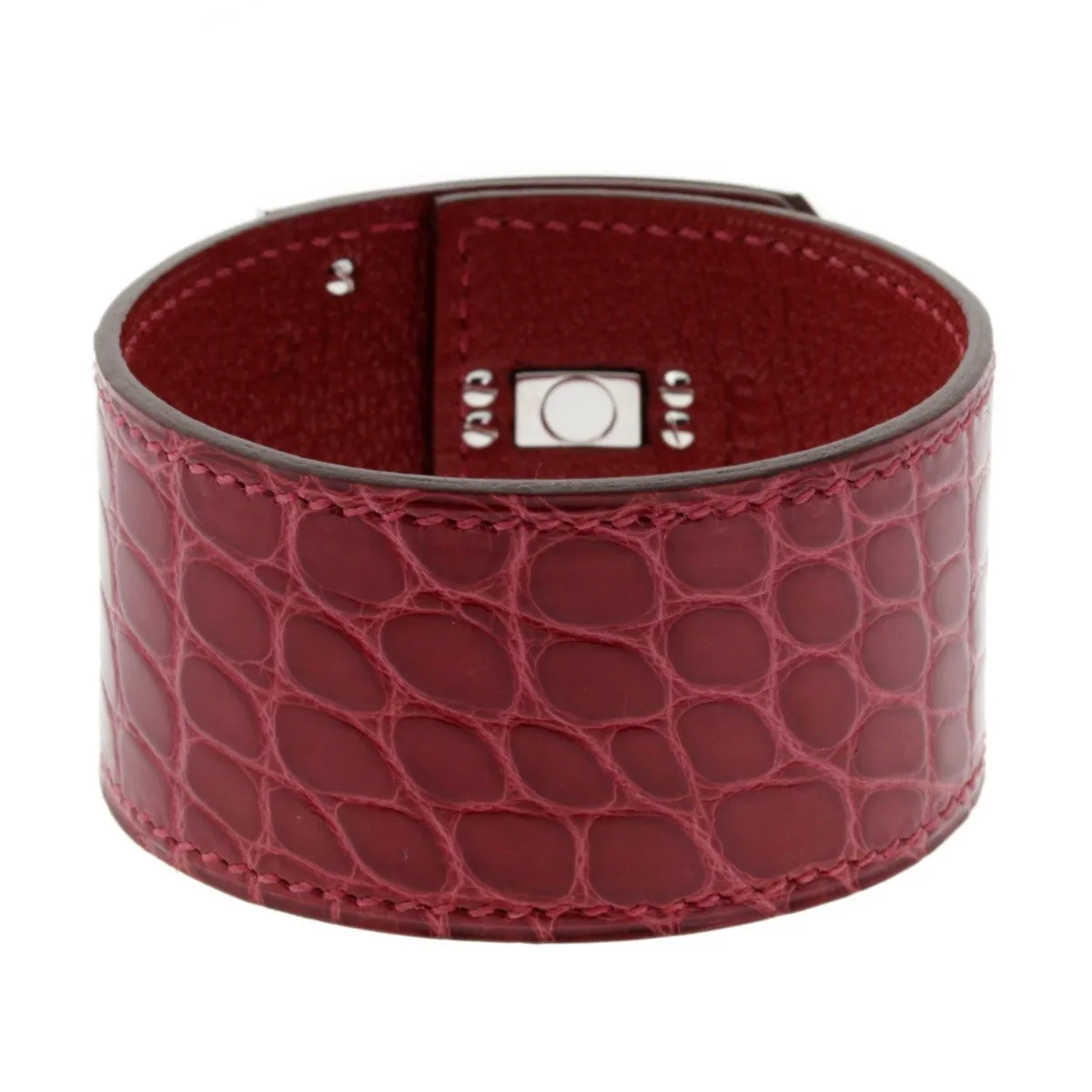 Hermes Kelly Diamond Alligator Leather Bracelet