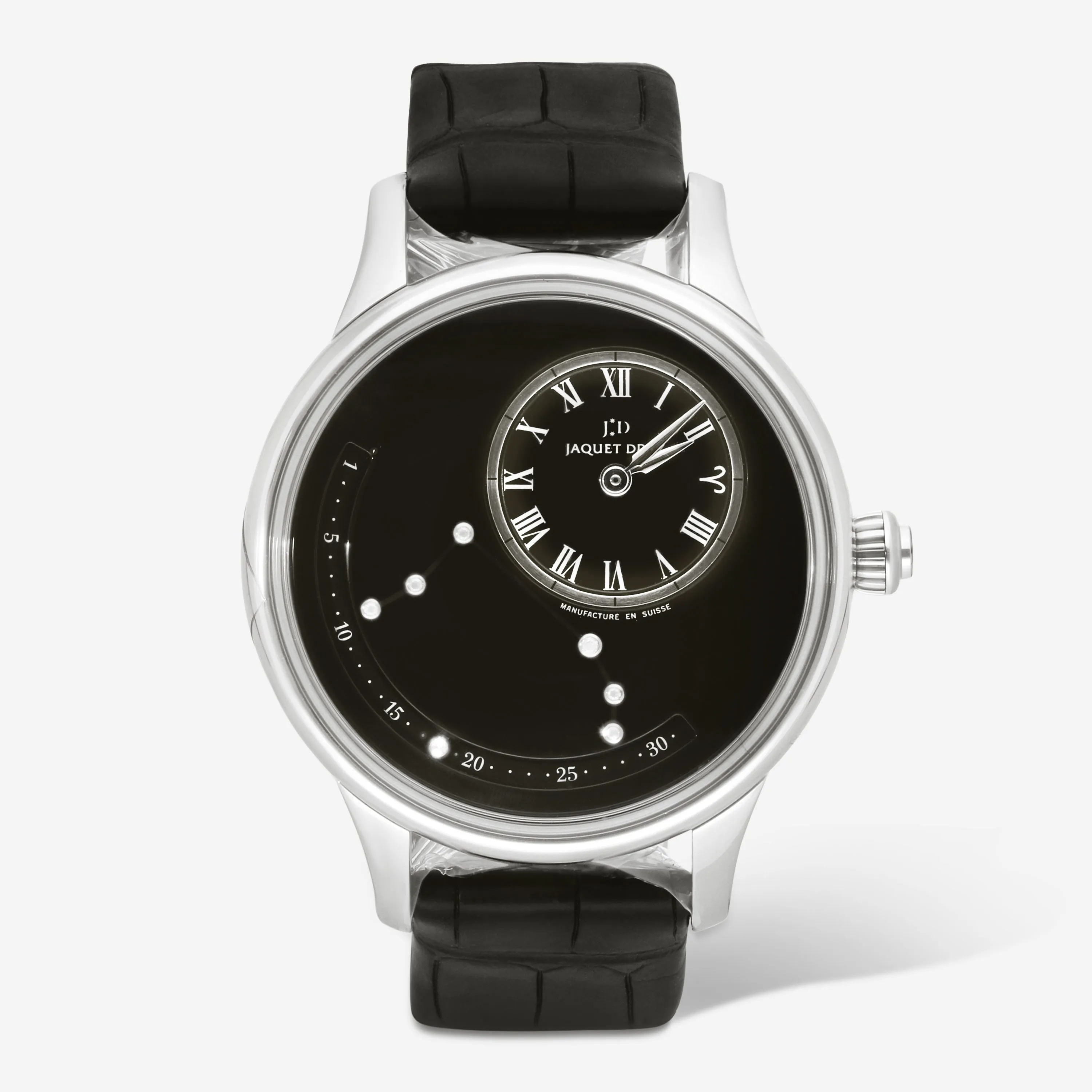 Jaquet Droz Date Astrale Zodiac Set-Aries 18K White Gold Automatic Mens Watch J021014218