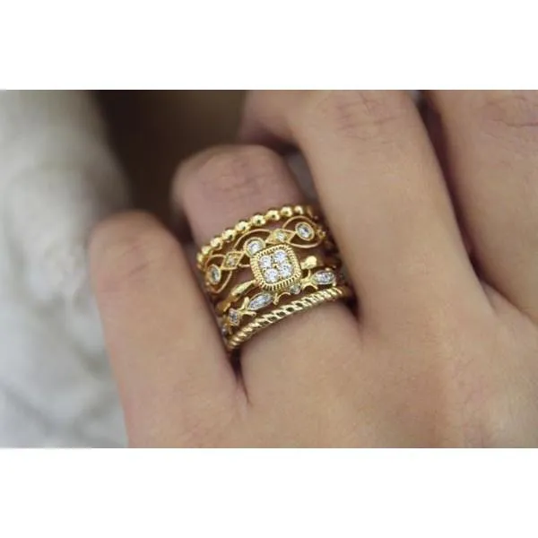LR4582Y4JJJ 14K YELLOW GOLD STACKABLE LADIES' RING