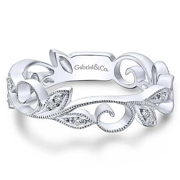 LR4593W45JJ 14K WHITE GOLD STACKABLE DIAMOND LADIES' RING