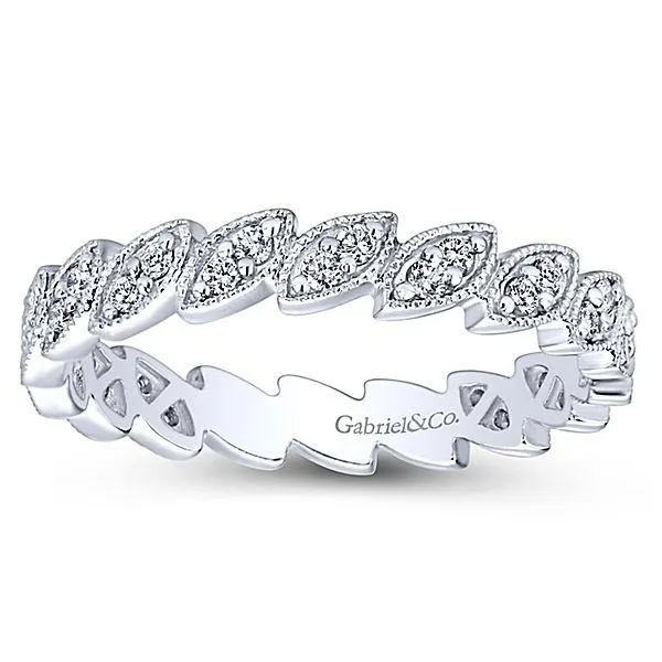 LR4652W45JJ 14K WHITE GOLD STACKABLE DIAMOND LADIES' RING *