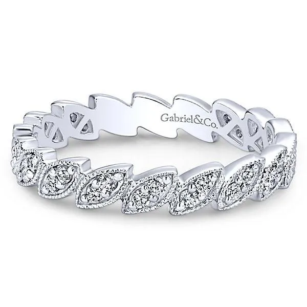 LR4652W45JJ 14K WHITE GOLD STACKABLE DIAMOND LADIES' RING *