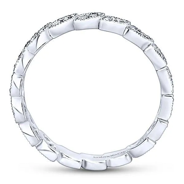 LR4652W45JJ 14K WHITE GOLD STACKABLE DIAMOND LADIES' RING *