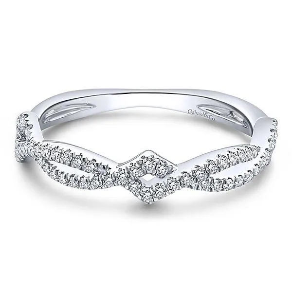 LR51168W45JJ 14K WHITE GOLD STACKABLE DIAMOND LADIES' RING