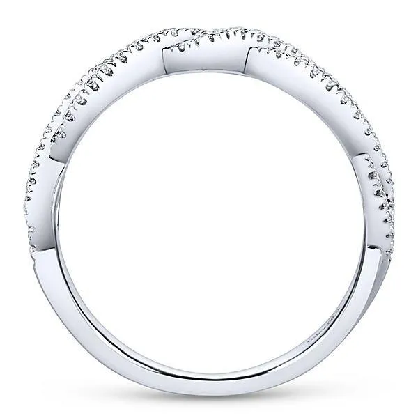 LR51168W45JJ 14K WHITE GOLD STACKABLE DIAMOND LADIES' RING
