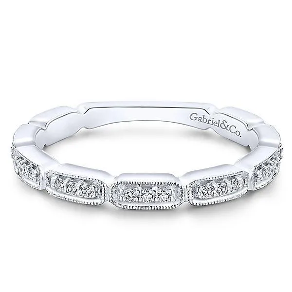 LR51176W45JJ 14K WHITE GOLD STACKABLE DIAMOND LADIES' RING
