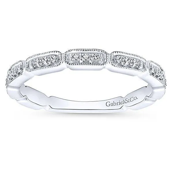 LR51176W45JJ 14K WHITE GOLD STACKABLE DIAMOND LADIES' RING