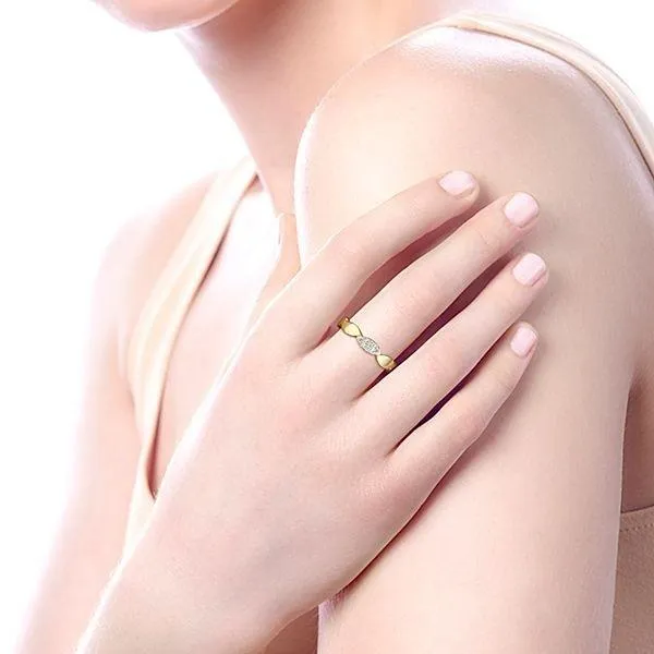 LR51254Y45JJ 14K YELLOW GOLD STACKABLE DIAMOND LADIES' RING
