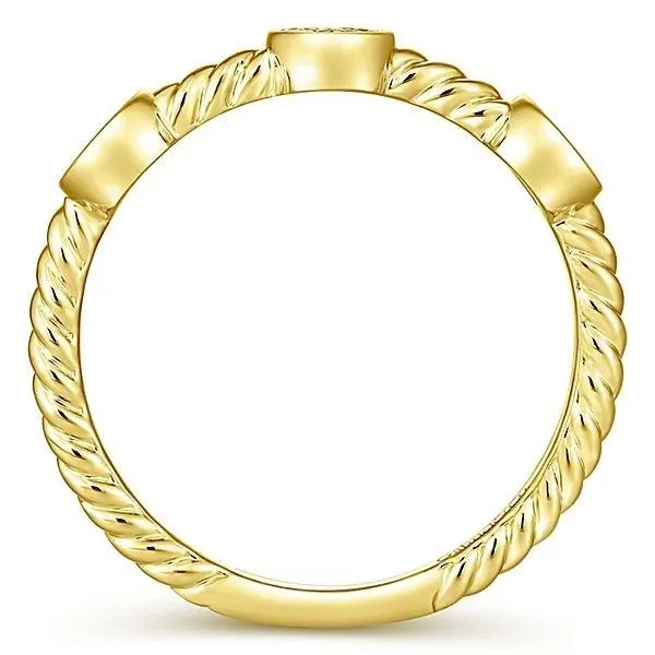 LR51256Y45JJ 14K YELLOW GOLD STACKABLE DIAMOND LADIES' RING