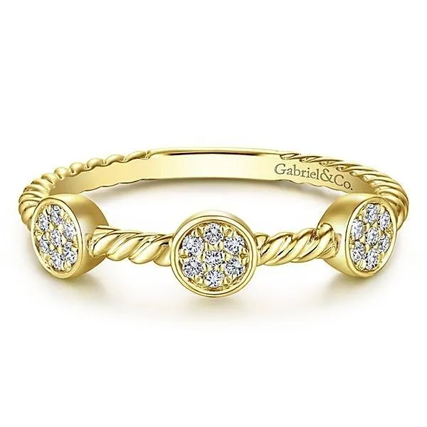 LR51256Y45JJ 14K YELLOW GOLD STACKABLE DIAMOND LADIES' RING