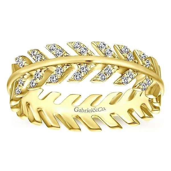 LR51287Y45JJ 14K YELLOW GOLD STACKABLE DIAMOND LADIES' RING