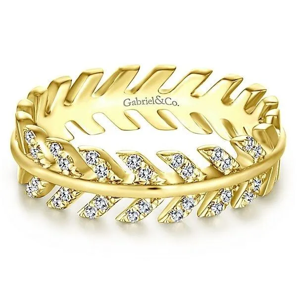 LR51287Y45JJ 14K YELLOW GOLD STACKABLE DIAMOND LADIES' RING