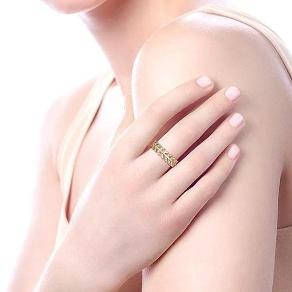 LR51287Y45JJ 14K YELLOW GOLD STACKABLE DIAMOND LADIES' RING