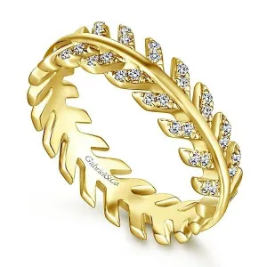 LR51287Y45JJ 14K YELLOW GOLD STACKABLE DIAMOND LADIES' RING