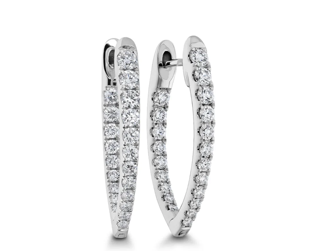MEMOIRE-IMPERIAL DIAMOND HOOPS .73-.82CTW APPROX.Imperial Diamond Hoops .75ctw approx. CHHO24922148W72000
