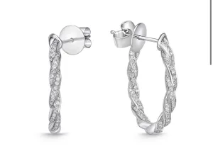 MEMOIRE- VINE PAVE HOOPS - SMALL 0.38-0.44CTW CHHO38224248W72000