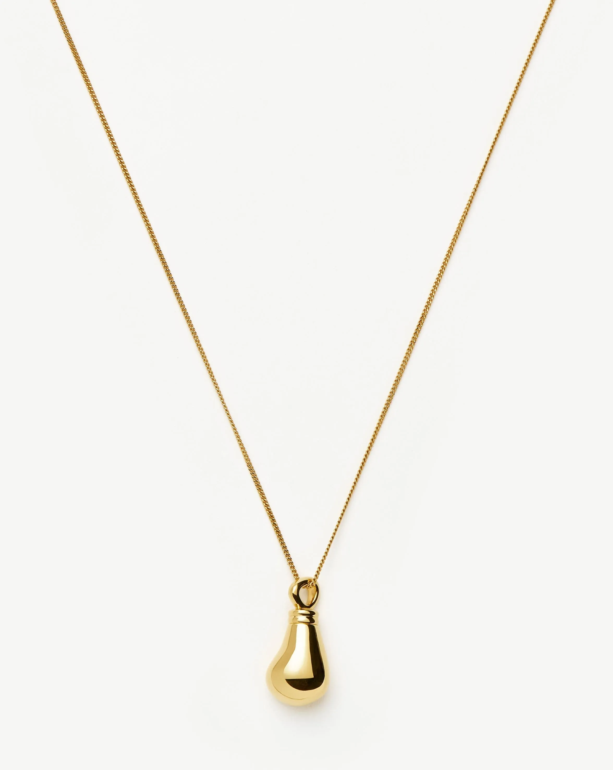 Message in a Bottle Droplet Pendant Necklace | 18k Gold Plated