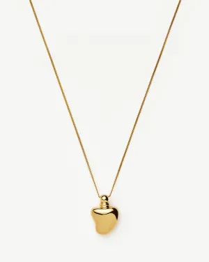 Message in a Bottle Heart Pendant Necklace | 18k Gold Plated
