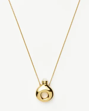 Message in a Bottle Molten Pendant Necklace | 18k Gold Plated