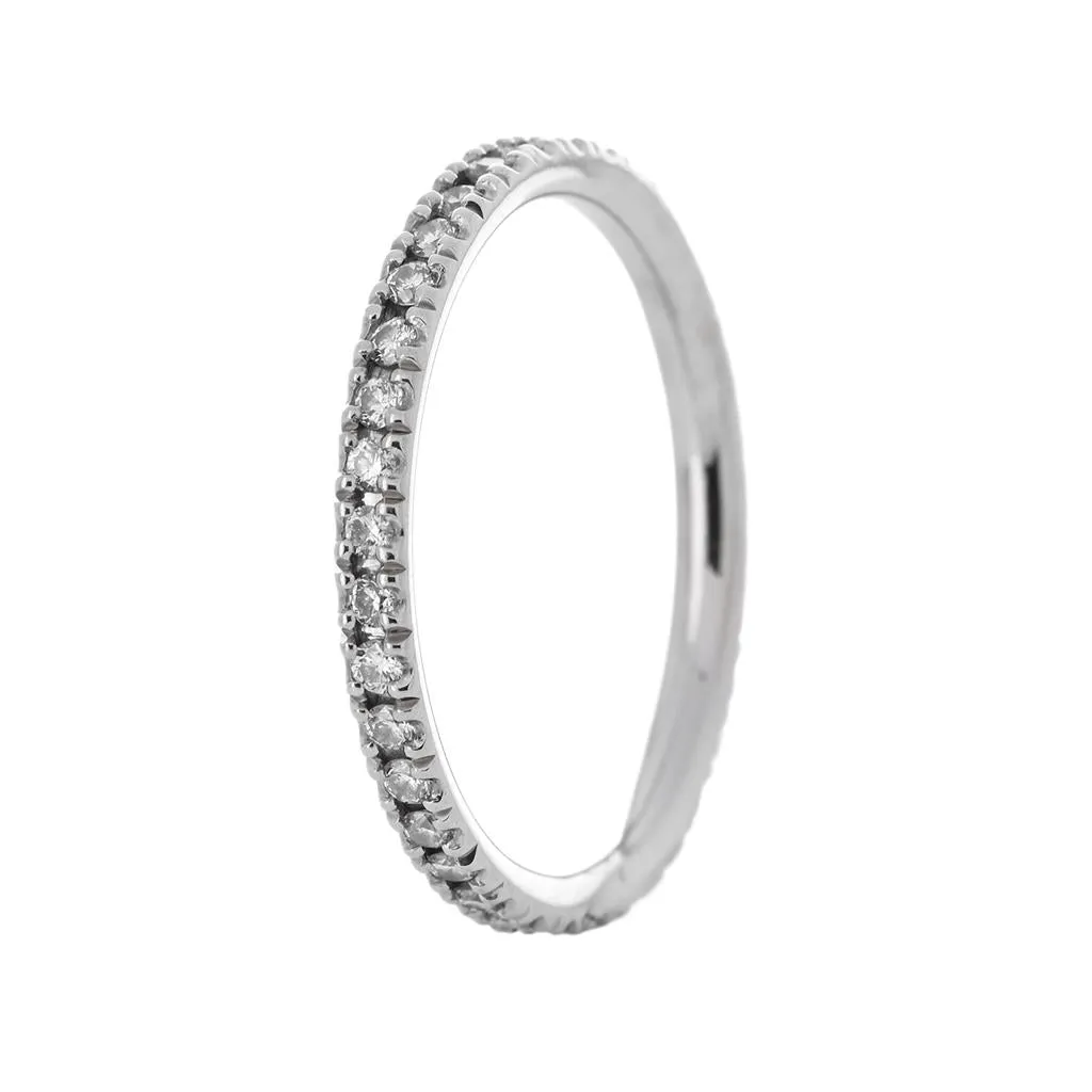 Micro Pav Diamond Band | 0.33ct | White Gold