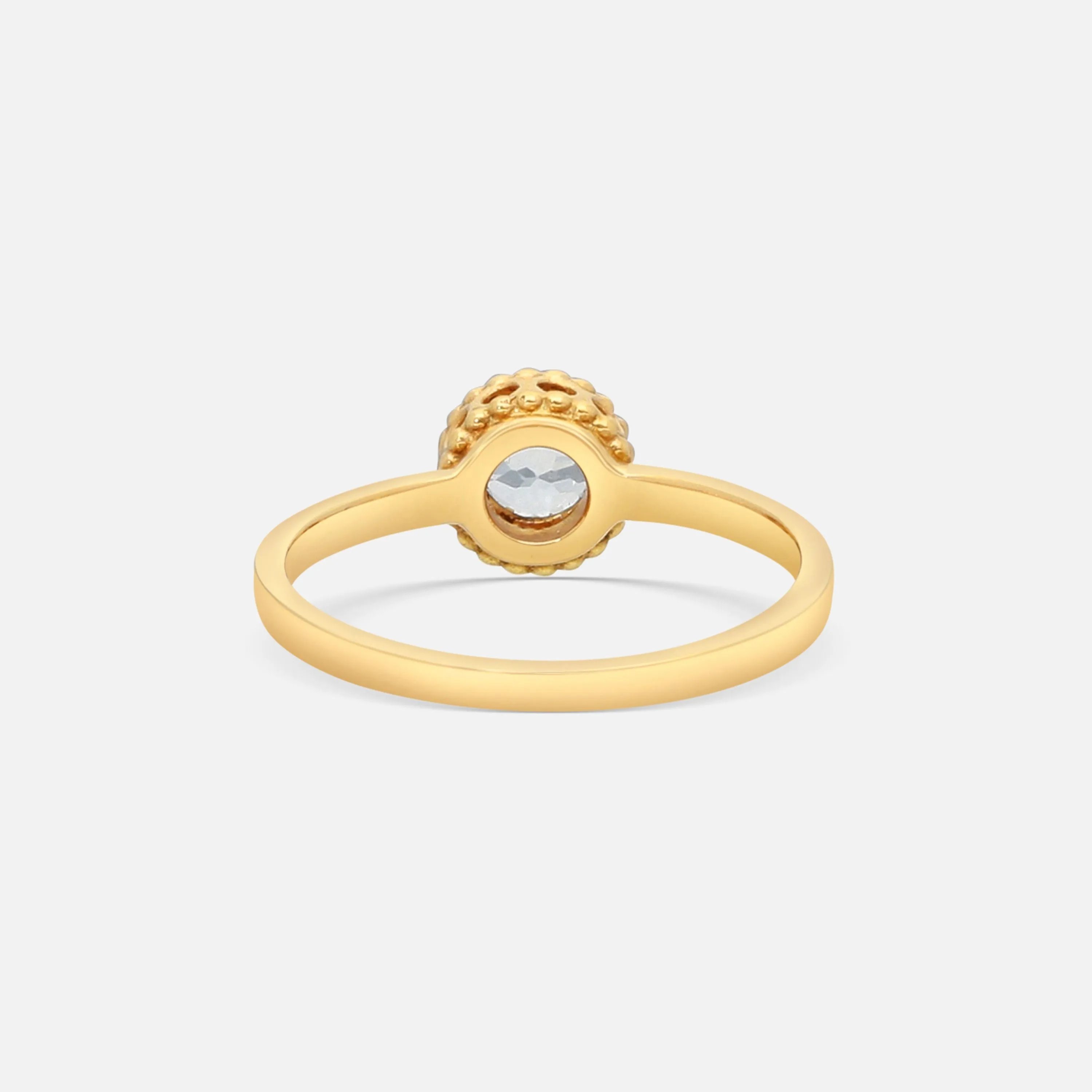 Nanis 18K Yellow Gold Blue Topaz Ring AH33-560