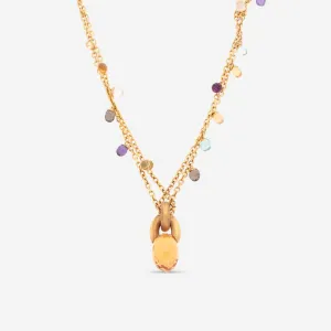 Nanis 18K Yellow Gold Natural Stone Pendant Necklace CN1-539