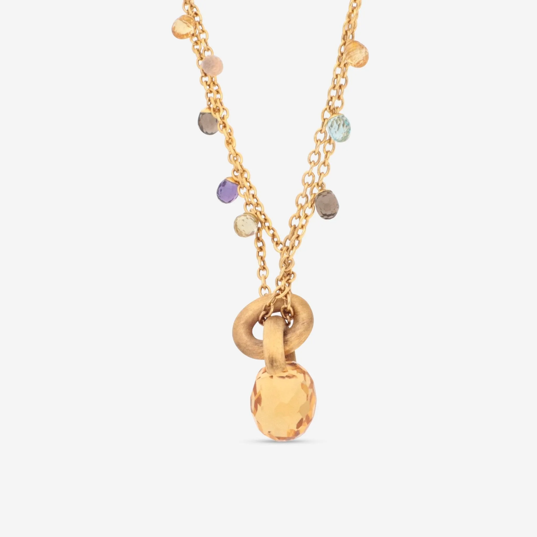 Nanis 18K Yellow Gold Natural Stone Pendant Necklace CN1-539