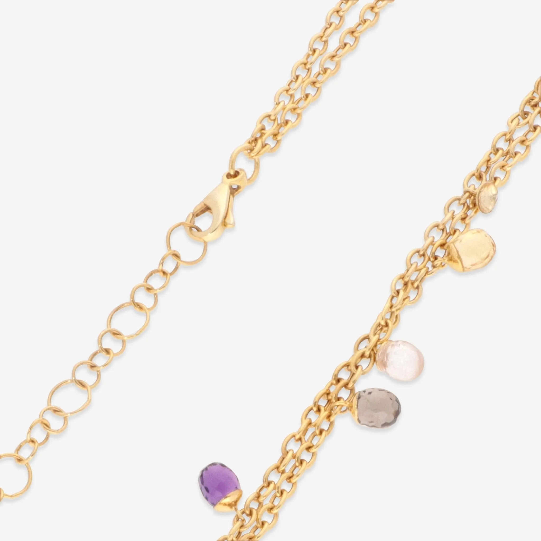 Nanis 18K Yellow Gold Natural Stone Pendant Necklace CN1-539