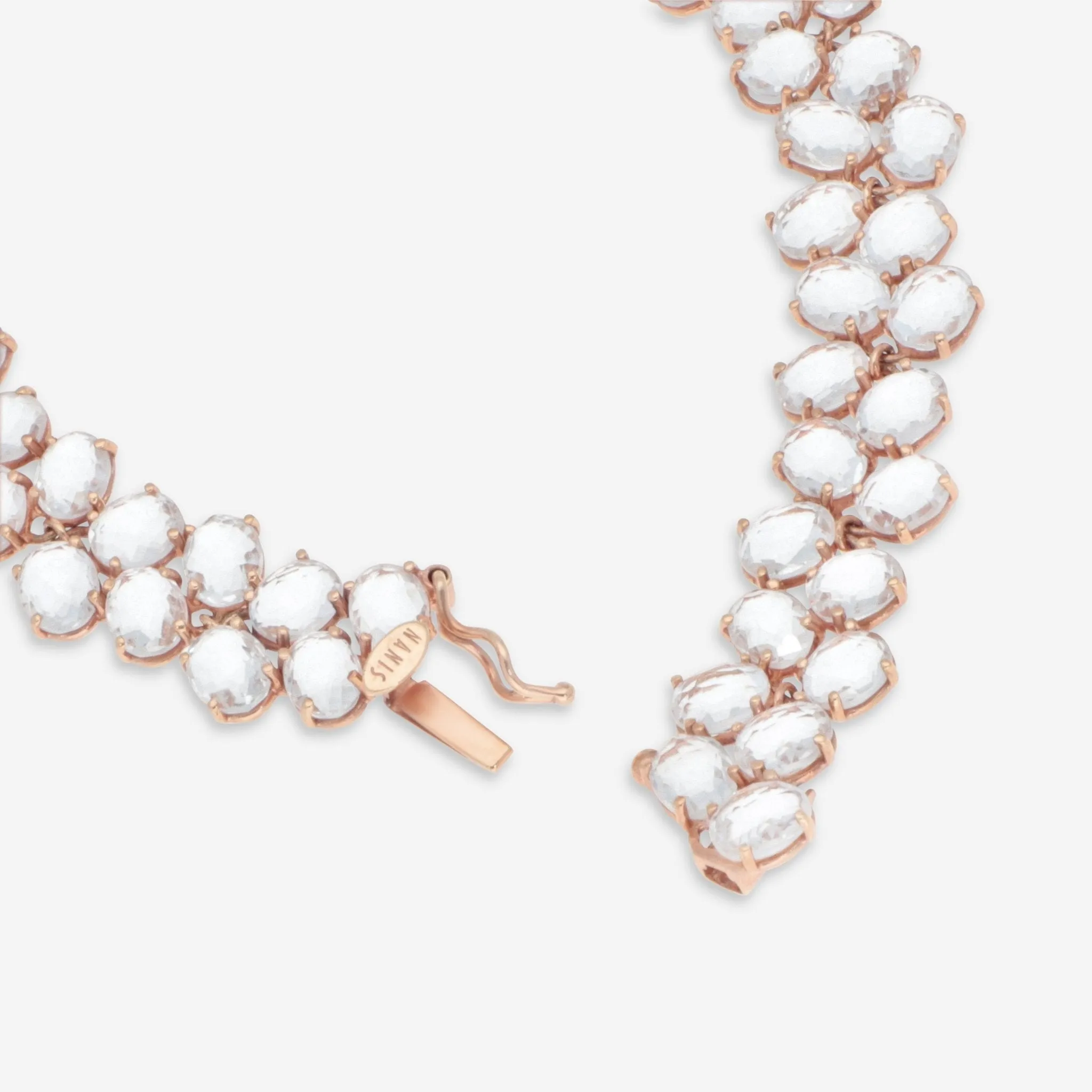 Nanis 18K Yellow Gold Rock Crystal Chain Bracelet BI1-515