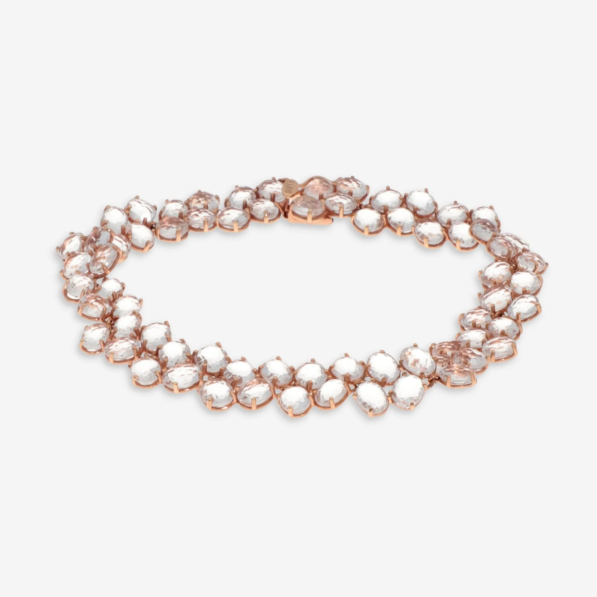 Nanis 18K Yellow Gold Rock Crystal Chain Bracelet BI1-515