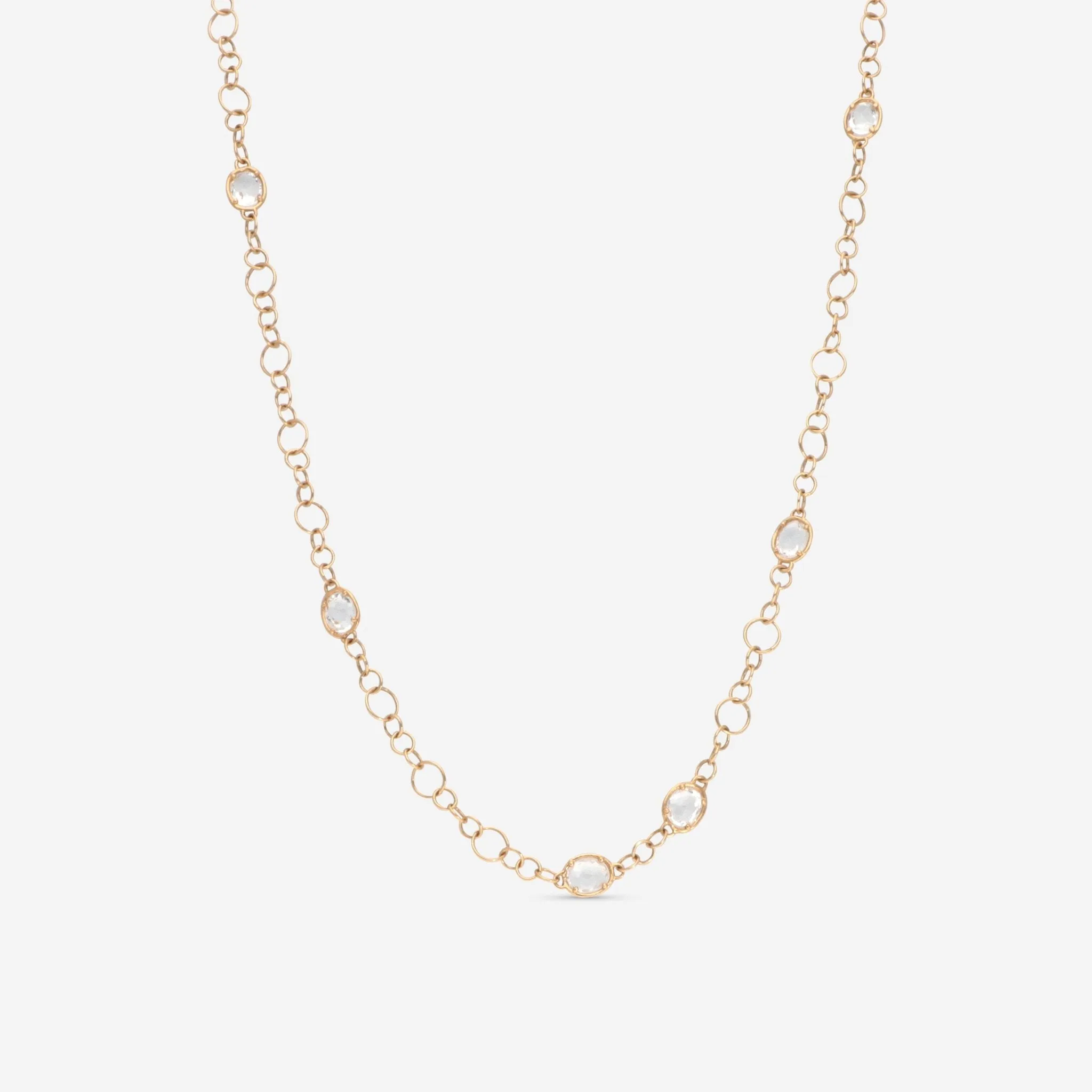 Nanis 18K Yellow Gold Rock Crystal Necklace CN2-565