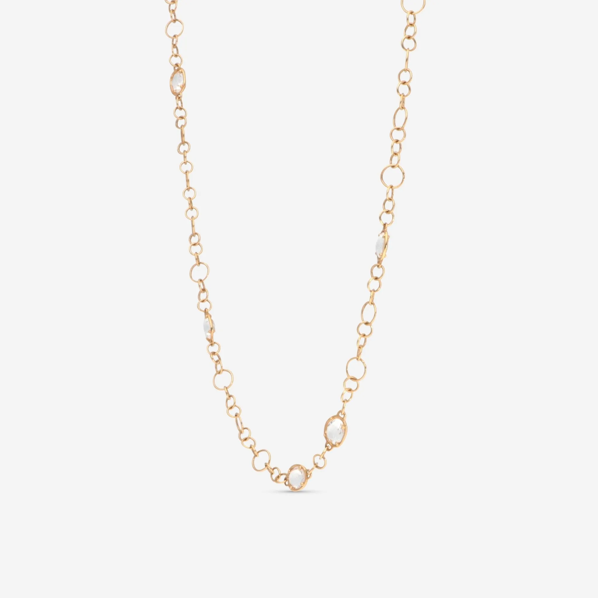 Nanis 18K Yellow Gold Rock Crystal Necklace CN2-565