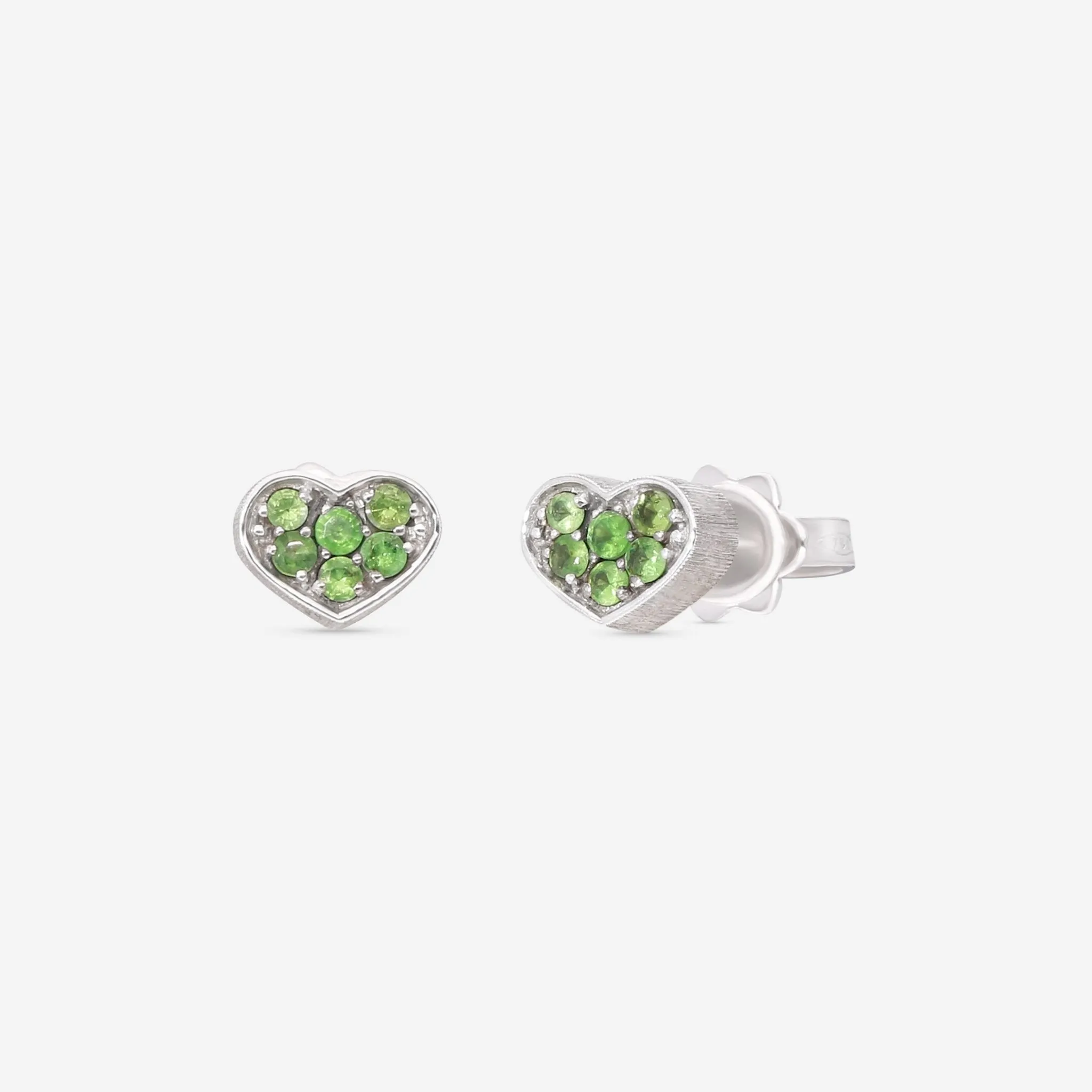Nanis Q-Ori 18K White Gold Tsavorite Stud Earrings OS3-506