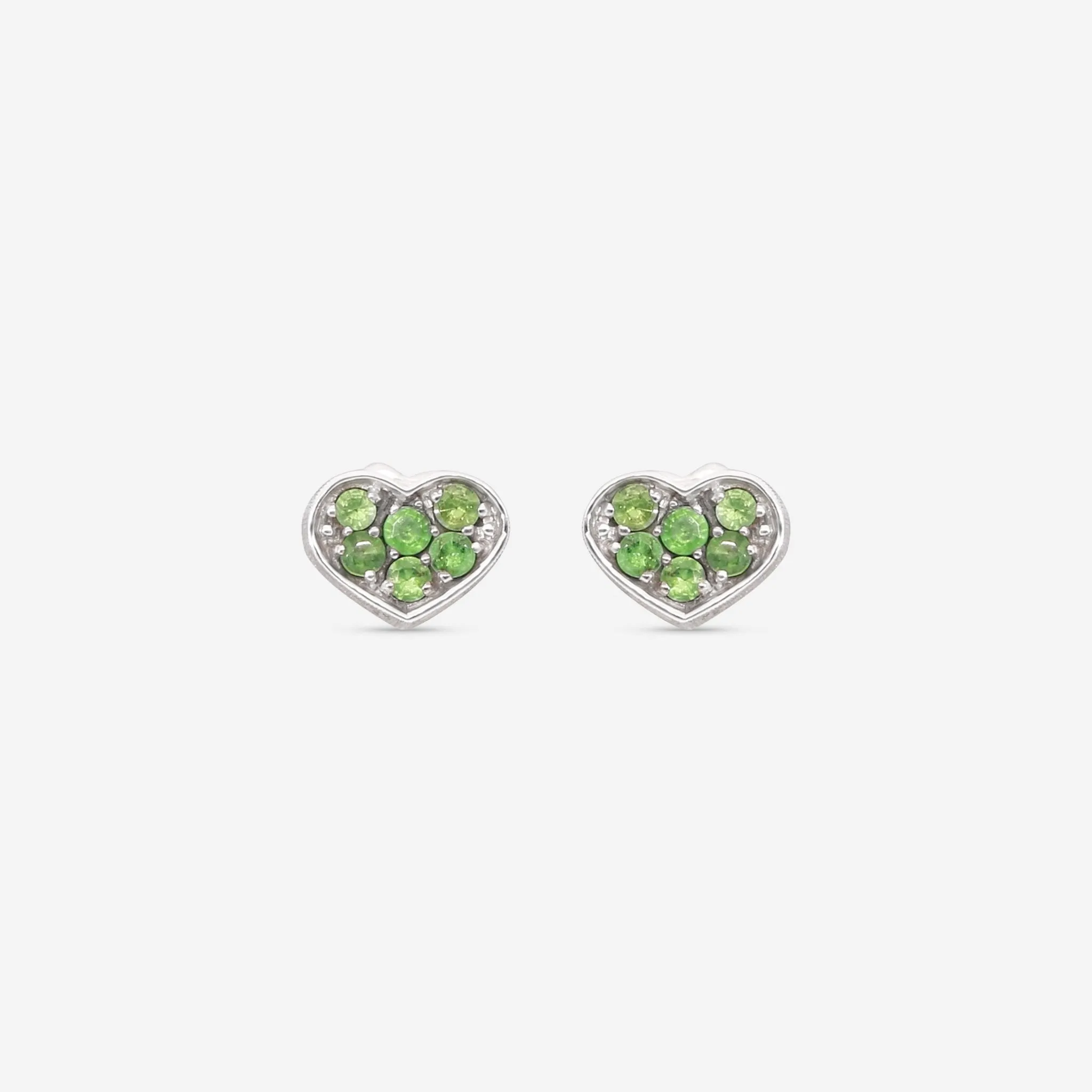 Nanis Q-Ori 18K White Gold Tsavorite Stud Earrings OS3-506