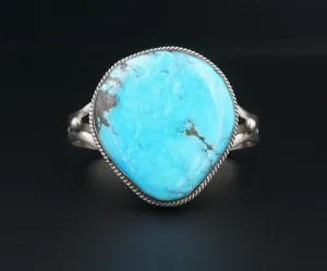 Navajo Alex Gelvin Turquoise Cuff Bracelet Sterling Silver 6.75" Signed BS2950