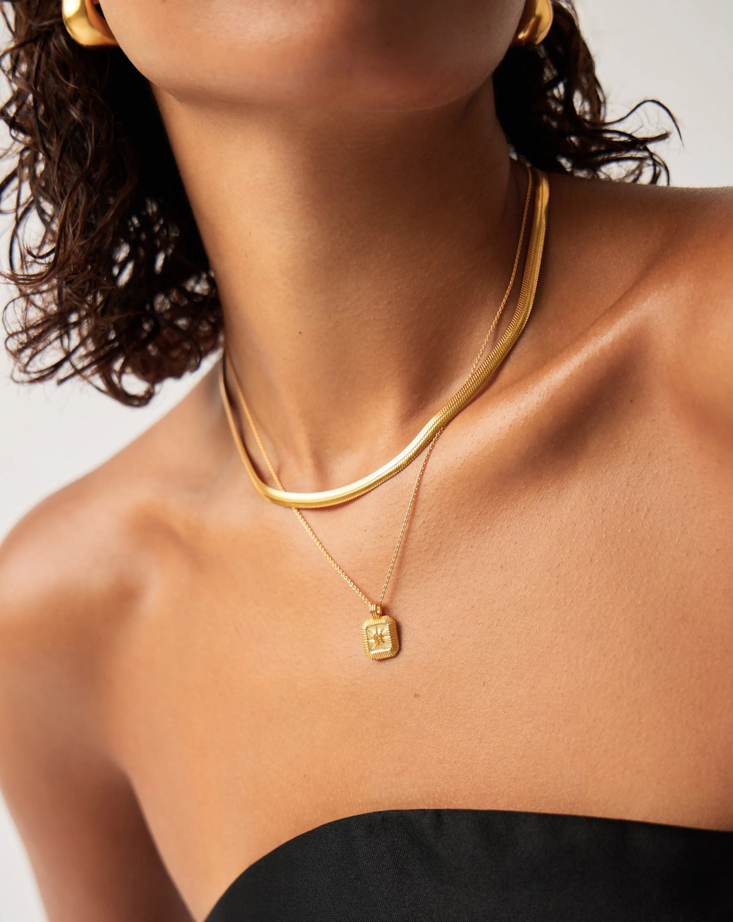 November Birthstone Pendant Necklace | 18k Gold Vermeil/Citrine