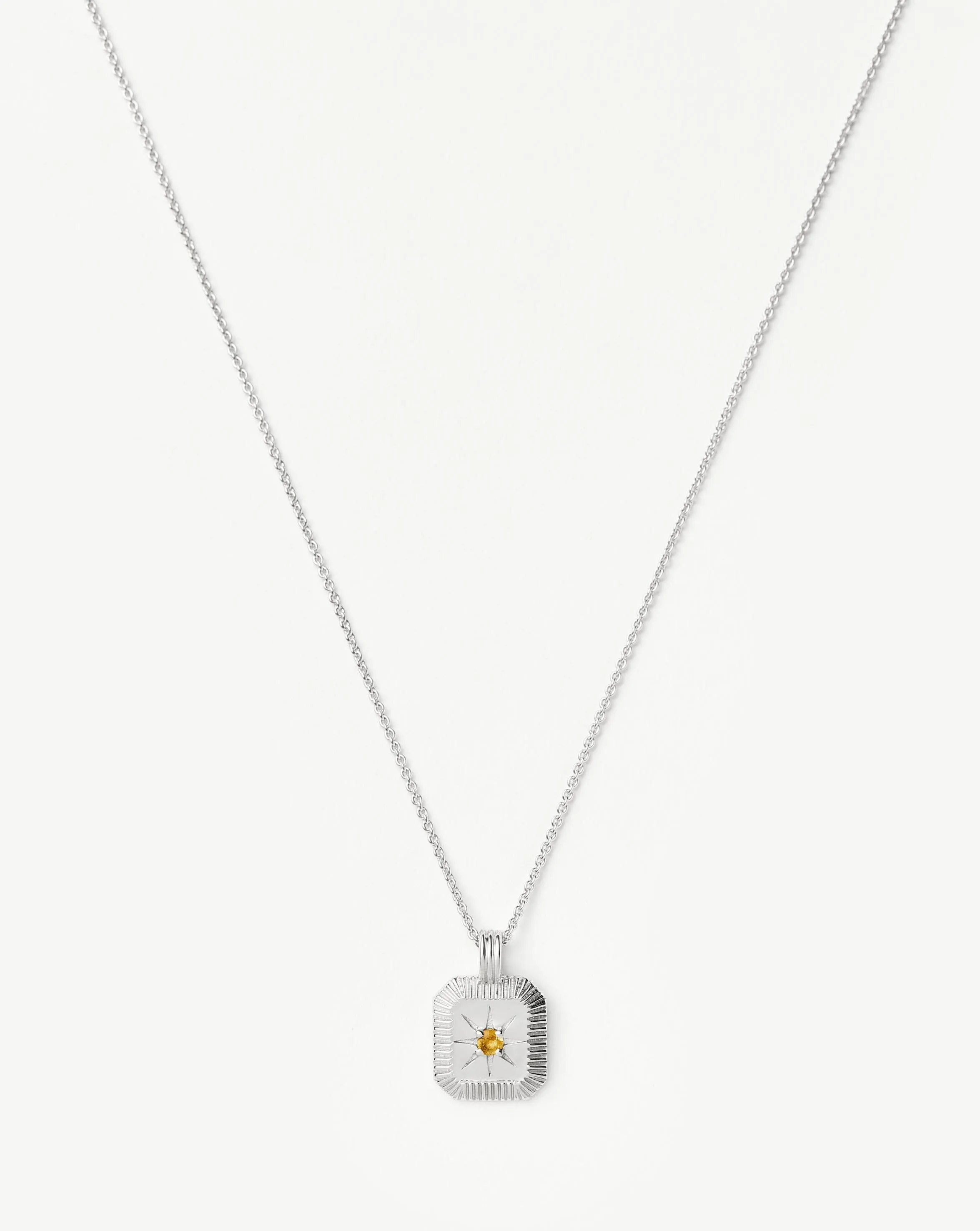 November Birthstone Pendant Necklace | Citrine/November