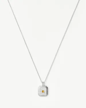 November Birthstone Pendant Necklace | Citrine/November
