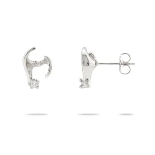 Pick A Pearl Earrings in White Gold with Diamonds