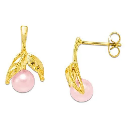 Pick A Pearl Maile Earrings in Gold