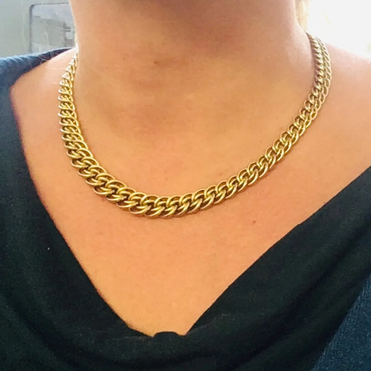 Post-1980s 14KT Yellow Gold Chain Necklace