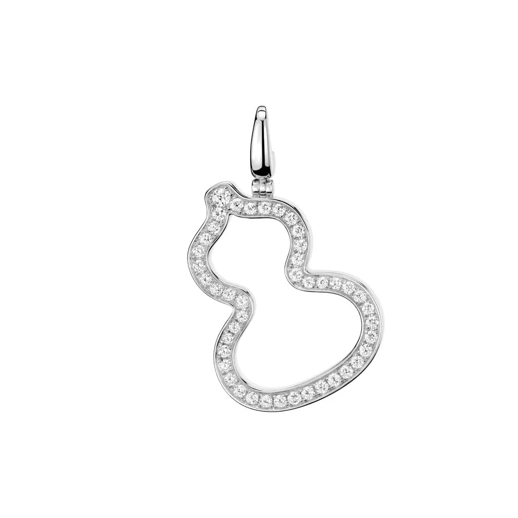 Qeelin Wulu Large Pendant White Gold Diamonds WUP25AAWGDI