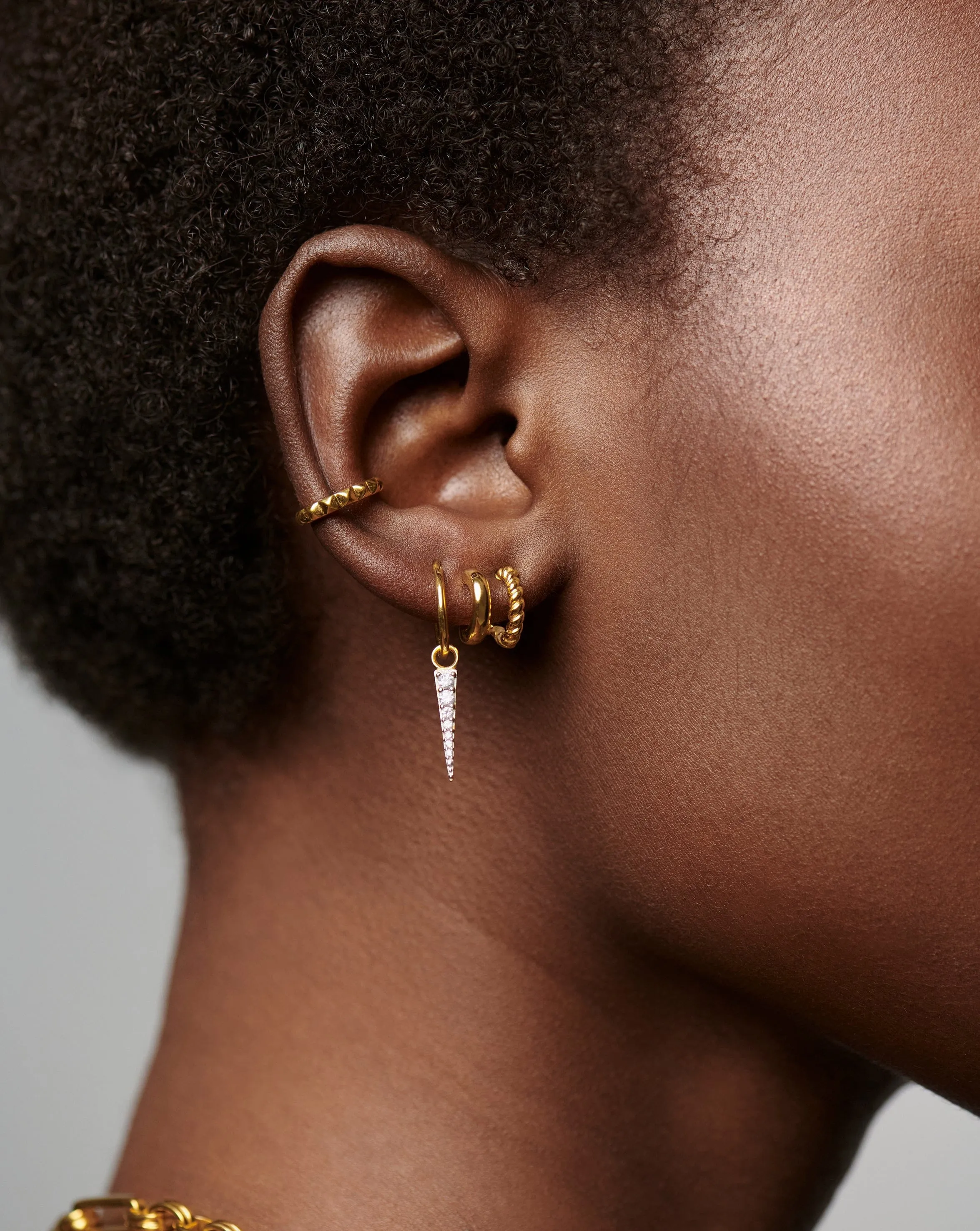 Radial Double Huggies | 18k Gold Vermeil