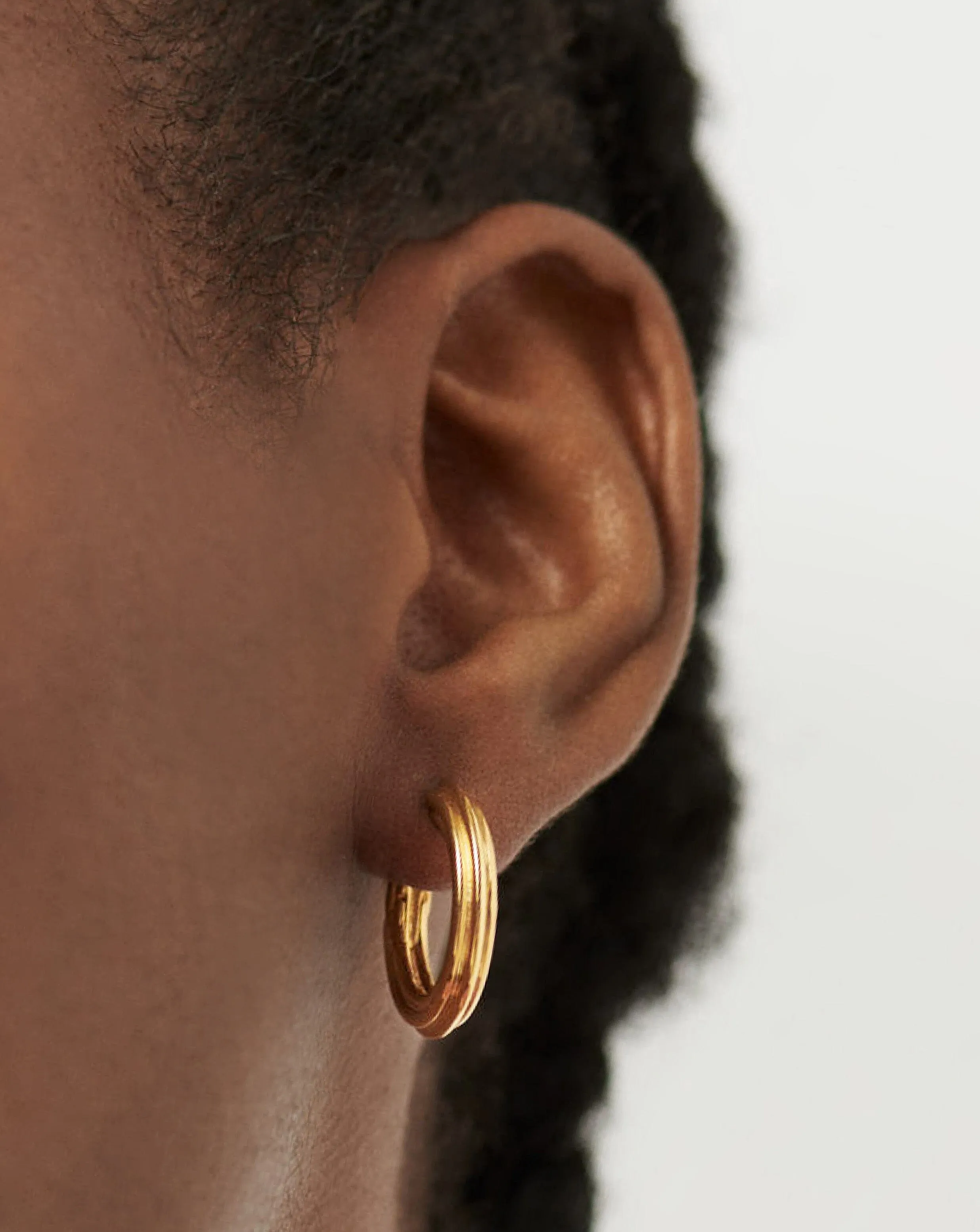 Ridge Small Hoop Earrings | 18k Gold Plated