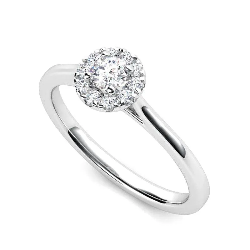 Rose - Petit Diamond Halo Ring 0.25ct