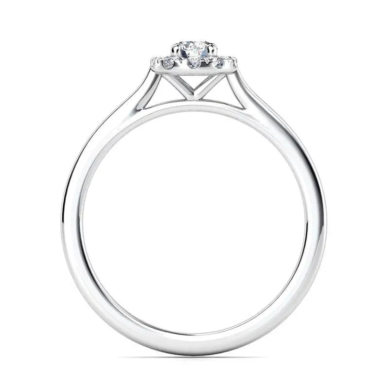Rose - Petit Diamond Halo Ring 0.25ct