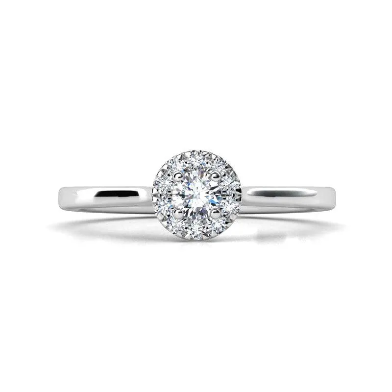 Rose - Petit Diamond Halo Ring 0.25ct