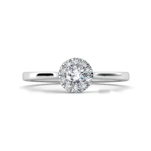 Rose - Petit Diamond Halo Ring 0.25ct